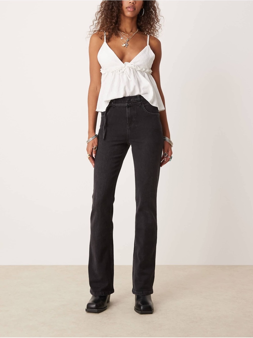 FREE PEOPLE~We The Free Sabine Slim Straight Leg Bootcut Jeans Size 24 NWT
